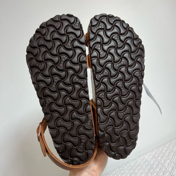 BIRKENSTOCK Waxy-Leather Sandals YARA Antique-Brown EU 36 US 5.5-6 - Picture 7 of 9